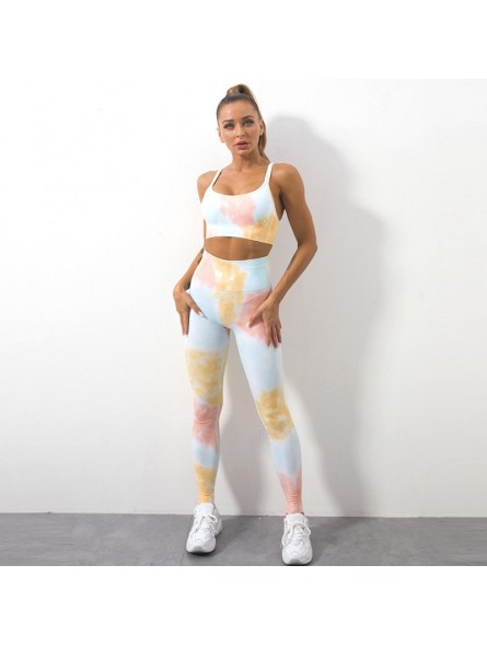 Tie dye fitness outfit Rida-Style MotionMuse yellow