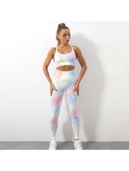 Tie dye fitness outfit Rida-Style MotionMuse blue