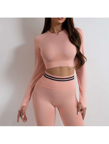 Seamless pleated tight butt suit Rida-Style Energy Motion pink