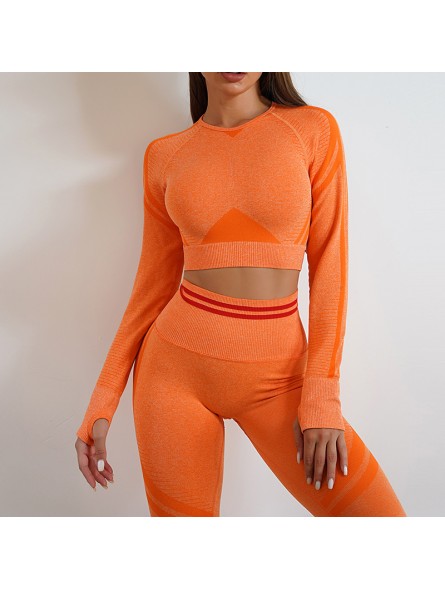 Seamless pleated tight butt suit Rida-Style Energy Motion orange