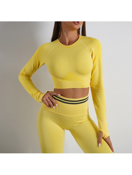 Seamless pleated tight butt suit Rida-Style Energy Motion yellow