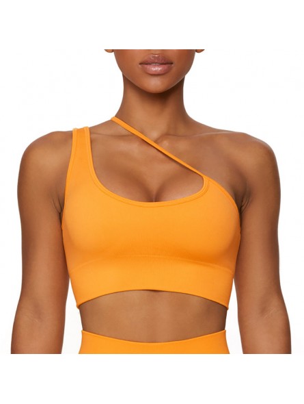 Seamless slant shoulder bra Rida-Style FlexFlow yellow