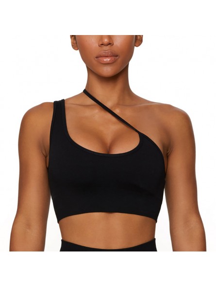 Seamless slant shoulder bra Rida-Style FlexFlow black